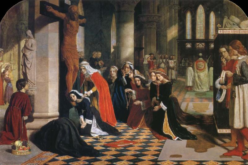 James Collinson The Renunciation of Queen Elizabeth of Hungary Germany oil painting art